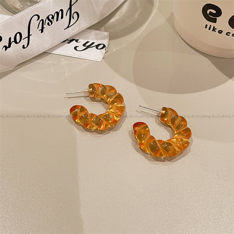 Wholesale Vintage Gentle Glass Hoop Earrings
